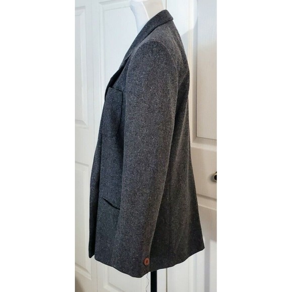 Rena Rowan For Saville Vintage 100% Wool Gray Double Breasted Jacket Blazer Sz 6 - Picture 2 of 7